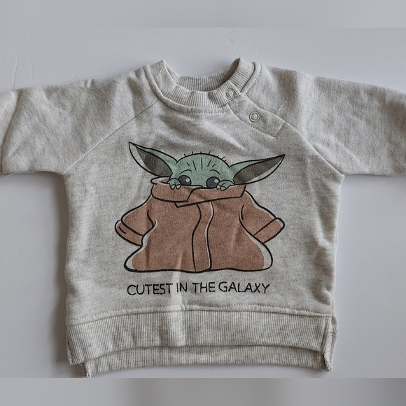 Star Wars Shirts & Tops Star Wars The Mandalorian Grogu The Child Baby Yoda Sweater Size 3